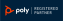 partner POLY PARTNER BADGE REGISTERED STACKED NEG RGB